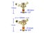 1/2 3/4 Inch Male Metal 360° Rotation Lawn Watering Sprinkler 1pc Carousel 4