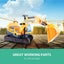 Keezi Kids Ride On Excavator Yellow Kids Ride On Toys Carousel 4