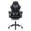 2 Point Massage Gaming Office Chair Footrest Grey Carousel 3