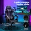 2 Point Massage Gaming Office Chair Footrest Grey Carousel 4