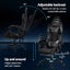 2 Point Massage Gaming Office Chair Footrest Grey Carousel 5