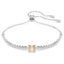 Swarovski Matrix Tennis Bracelet Mixed Cuts, Yellow w / Rhodium-Plate Carousel 1