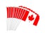 5pcs Canada Hand Waving Flag 14*21cm Canadian Small National Flags With Plastic Carousel 5