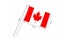 5pcs Canada Hand Waving Flag 14*21cm Canadian Small National Flags With Plastic Carousel 6