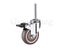 4Pcs Swivel Rubber Caster Durable Industrial Castors M12x60mm Threaded Stem Carousel 6