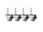 4Pcs Swivel Rubber Caster Durable Industrial Castors M12x60mm Threaded Stem Carousel 7