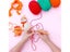 KRABALL Knit Crochet Hook Kit Knitting Needles Set With Bag Steel Large Eye Carousel 7