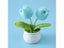 1pc Handmade Woven Flower Potted Artificial Knitted Crochet Tulip Plant Carousel 6
