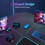 Corner Gaming Desk L Shaped Round Computer Desk Workstation With Screen Riser Carousel 4
