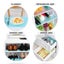 4pcs Refrigerator Liners Mats Washable Cut Out Fridge Liners For Shelves Cover Carousel 4