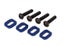 Traxxas 7759 - Washers motor mount aluminum (blue-anodized) (4)/ 4x18mm BCS (4) Carousel 1