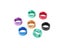 6 Colors Birds Feet Rings Inner Diameter 8mm/10mm Width 6mm Bird Ring Pigeon Carousel 6