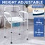 Toilet Shower Commode Chair Bathroom Bedside Adjustable Seating Carousel 3