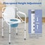 Toilet Shower Commode Chair Bathroom Bedside Adjustable Seating Carousel 8