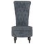 High Back Chair Dark Grey Velvet Button Design Tpxalp Carousel 3