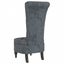 High Back Chair Dark Grey Velvet Button Design Tpxalp Carousel 5