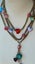 Post-Modern Venetian Art Glass Statement Necklace xtra Long tassel heart lariat Carousel 8