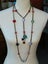 Post-Modern Venetian Art Glass Statement Necklace xtra Long tassel heart lariat Carousel 10