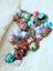 Post-Modern Venetian Art Glass Statement Necklace xtra Long tassel heart lariat Carousel 13