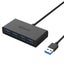 1m ORICO® 4 Port USB3.0 HUB with Micro USB Input, for Windows Linux Mac BLACK Carousel 1