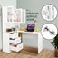 Computer Desk and Bookcase 3in1 Study Writing Laptop Table Shelving Office Books Carousel 11