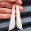 Natural Hand Carved Maori Bone Carving Earrings - Carved Toki Drops Carousel 1
