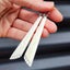 Natural Hand Carved Maori Bone Carving Earrings - Carved Toki Drops Carousel 2