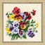 Riolis Pansy Medley - Cross Stitch Kit Carousel 2