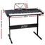 61 Key Lighted Electronic Piano Keyboard LCD Display w/ Holder Stand Carousel 5