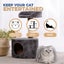 Charlie's Lite Cat Tree With Round House Charcoal Carousel 2