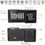Dual Screen LED Digital Alarm Clock with FM Radio USB Charging Carousel 7