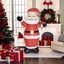 2m Inflatable Santa Claus LED Christmas Decoration Carousel 4