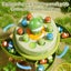 Frog Game Rotating Ejection Toy, Catching 10 Mini Frogs Bounce to Develop Carousel 8