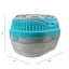 Animal Carrier For Small Pet - Blue Plastic Guinea Pig Mouse Hamster Travel Cage Carousel 4