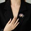 Megan Ruffled Blossom Resin Brooch - Flower, Flower, Peony, Carnation, Enamel... Carousel 15