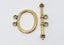 2 GOLD TOGGLE CLASPS - 2 STRAND Carousel 1