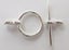 2 BRIGHT SILVER TOGGLE CLASPS Carousel 1