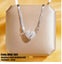 Brand New Women's Silver Necklace pendant Magnetic Heart Clavicle *Sale NOW* Carousel 1