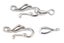 5 SILVER ART DECO HOOK and EYE CLASPS Carousel 1