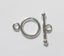 2 SMALL BRIGHT SILVER TOGGLE CLASPS Carousel 1