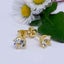 18K Gold Crystal Stud Earrings "Aimee" Carousel 2