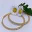 18K Gold Crystal Hoop Earrings "Dawn" (38mm) Carousel 3