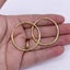 18K Gold Crystal Hoop Earrings "Dawn" (38mm) Carousel 2