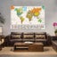 World Map With National Flags 150x100cm Painting Poster For Children's Carousel 5
