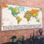 World Map With National Flags 150x100cm Painting Poster For Children's Carousel 6