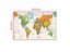 Non-woven Waterproof World Map Physical Map Aerial View Without Flag For Carousel 4