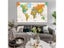 Non-woven Waterproof World Map Physical Map Aerial View Without Flag For Carousel 5