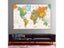Non-woven Waterproof World Map Physical Map Aerial View Without Flag For Carousel 7