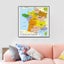 60 60cm French Map Spray Canvas Painting Wall Art Poster For Classroom Home Carousel 1