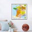 60 60cm French Map Spray Canvas Painting Wall Art Poster For Classroom Home Carousel 3